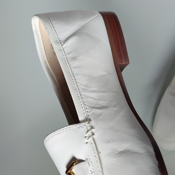 Sam Edelman Loraine white leather loafers 9 - Picture 11 of 15